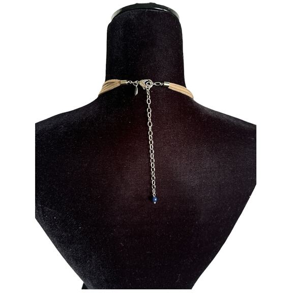 Chico's Womens Necklace Beaded Multi Colored Double Strand Mina Blue Pink Chunky - Picture 5 of 6